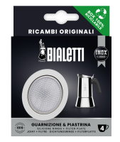 Bialetti filterplaatje RVS met siliconen ring 1-2 kops